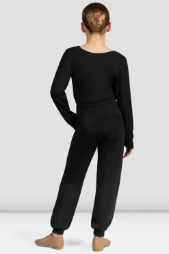 Bloch Oberteile^Mädchen Tamsyn Wende-Stricktop mit Twist black