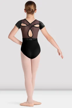 Bloch Trikots^Mädchen-Trikot „Amelia“ mit Flügelärmeln black