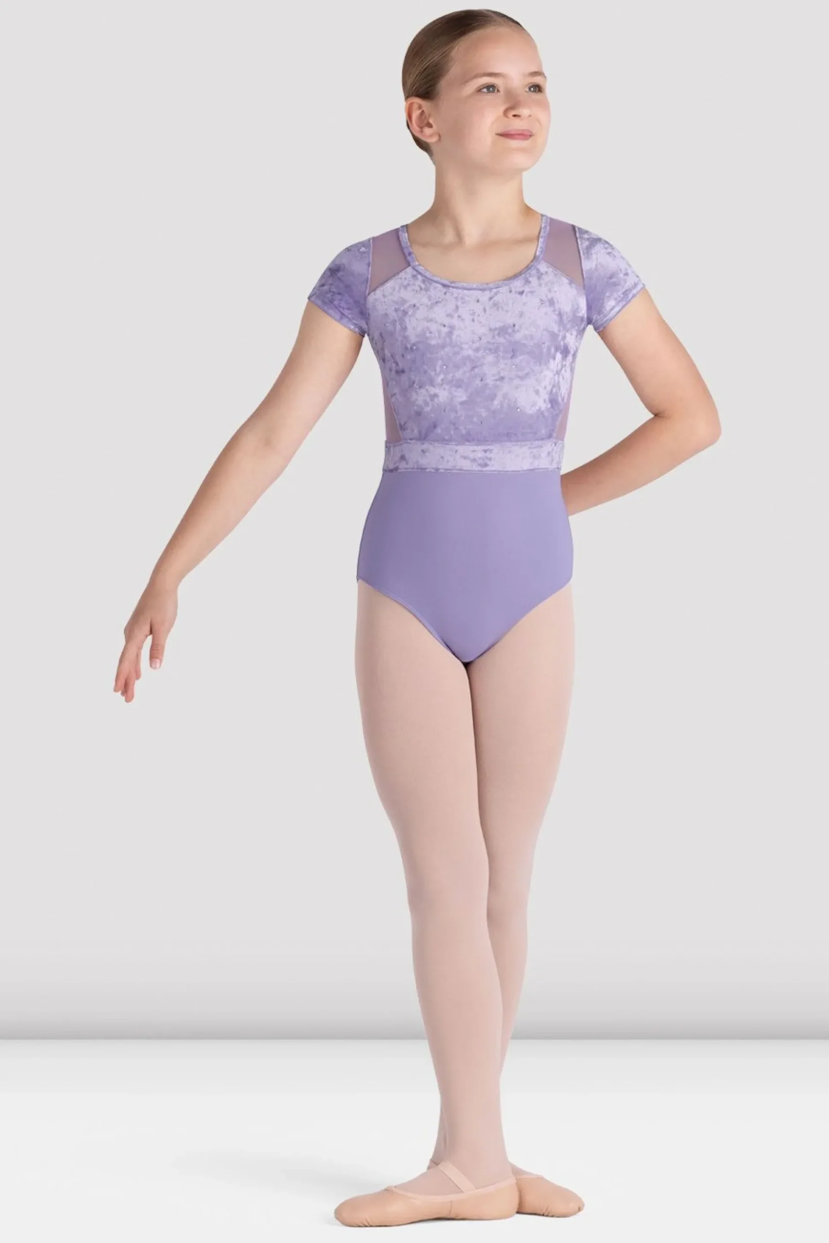 Bloch Trikots^Mädchen-Trikot „Amelia“ mit Flügelärmeln lilac