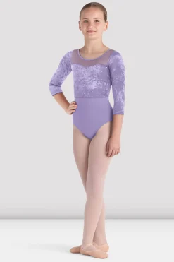 Bloch Trikots^Mädchen-Trikot „Layla“ mit 3/4-Ärmeln lilac