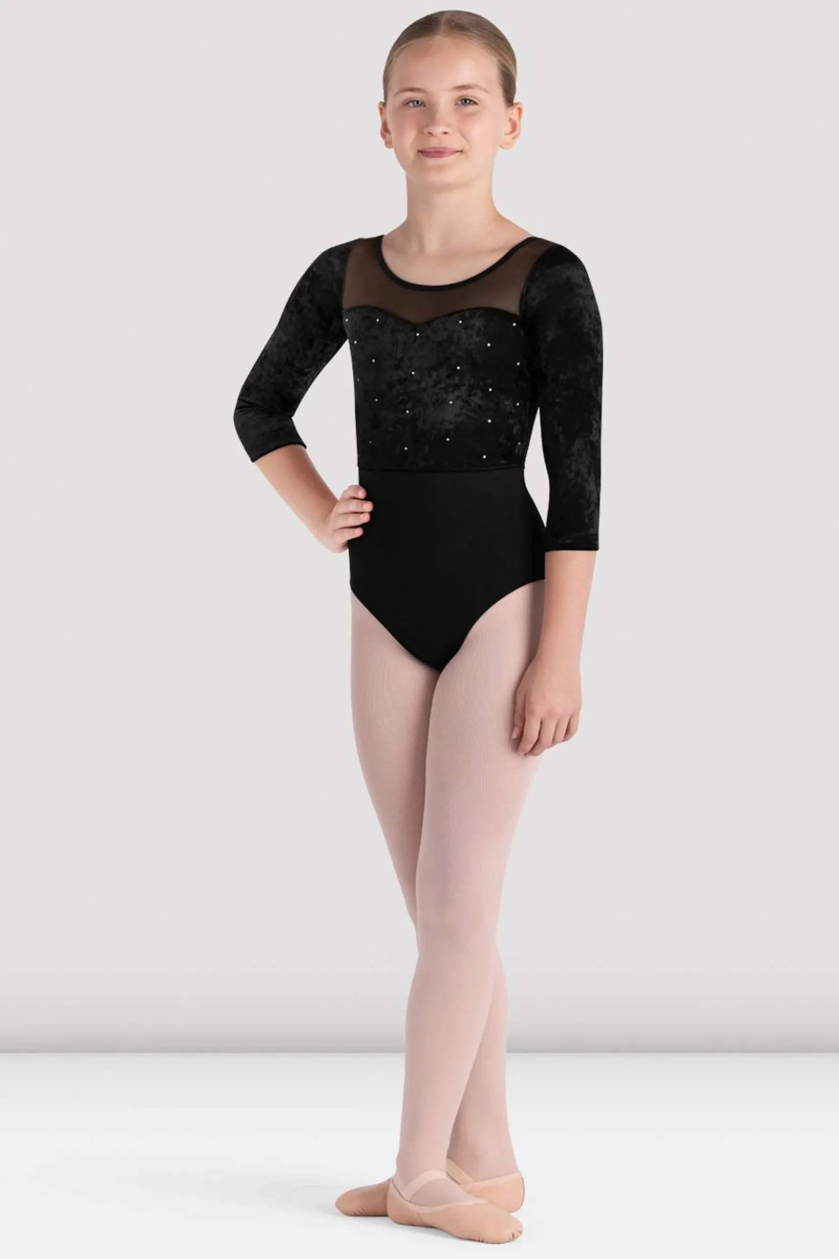 Bloch Trikots^Mädchen-Trikot „Layla“ mit 3/4-Ärmeln black