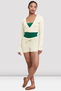 Bloch Oberteile|Aufwärmen^Nola – Langärmliges Wickeltop für Damen winterwhite