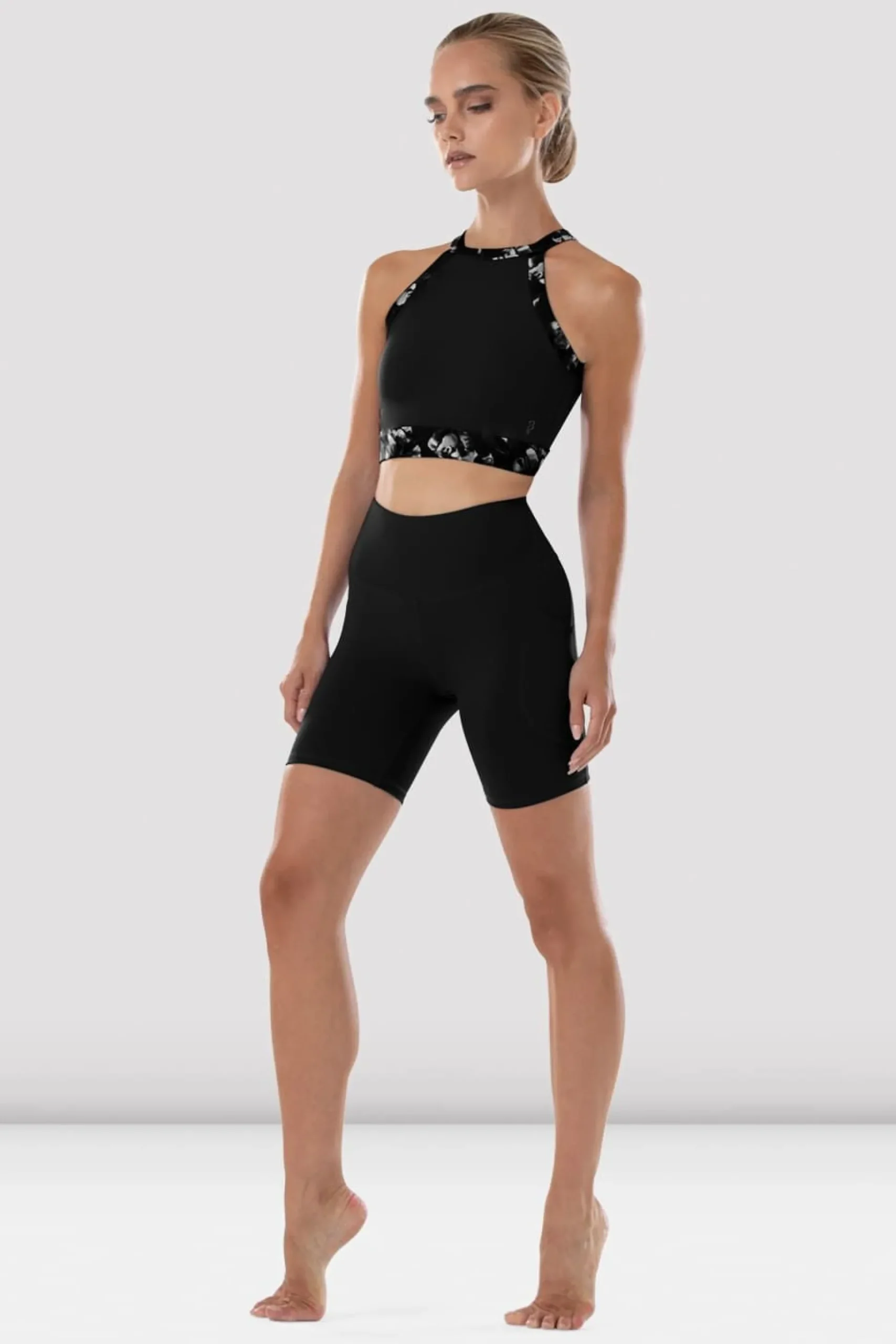 Bloch Oberteile^Reece Crop Top mit hohem Kragen für Damen black