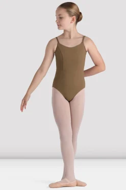 Bloch Basics & Uniformen|Trikots^Rihanna Turnanzug mit U-Ausschnitt und Rückenausschnitt für Mädchen almond