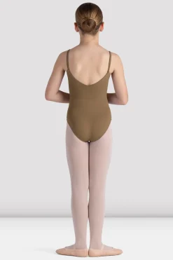 Bloch Basics & Uniformen|Trikots^Rihanna Turnanzug mit U-Ausschnitt und Rückenausschnitt für Mädchen almond