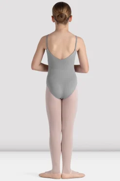 Bloch Basics & Uniformen|Trikots^Rihanna Turnanzug mit U-Ausschnitt und Rückenausschnitt für Mädchen grey