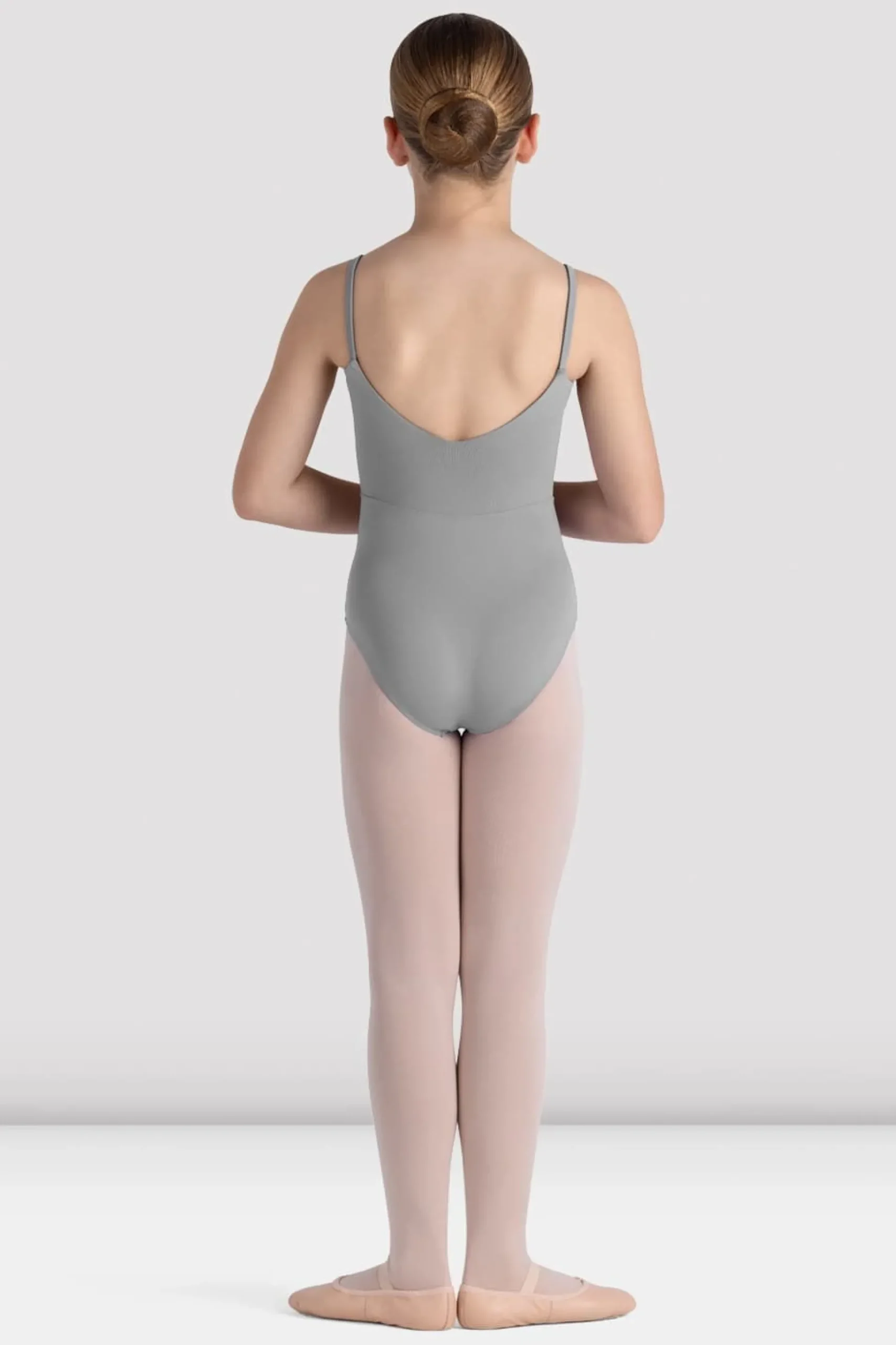 Bloch Basics & Uniformen|Trikots^Rihanna Turnanzug mit U-Ausschnitt und Rückenausschnitt für Mädchen grey