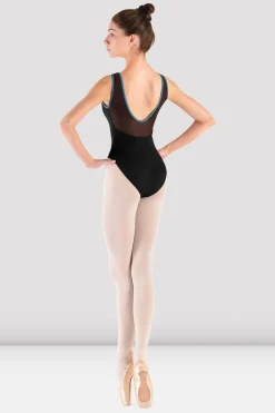 Bloch Trikots^Serendipity Turnanzug mit U-Boot-Ausschnitt für Damen black