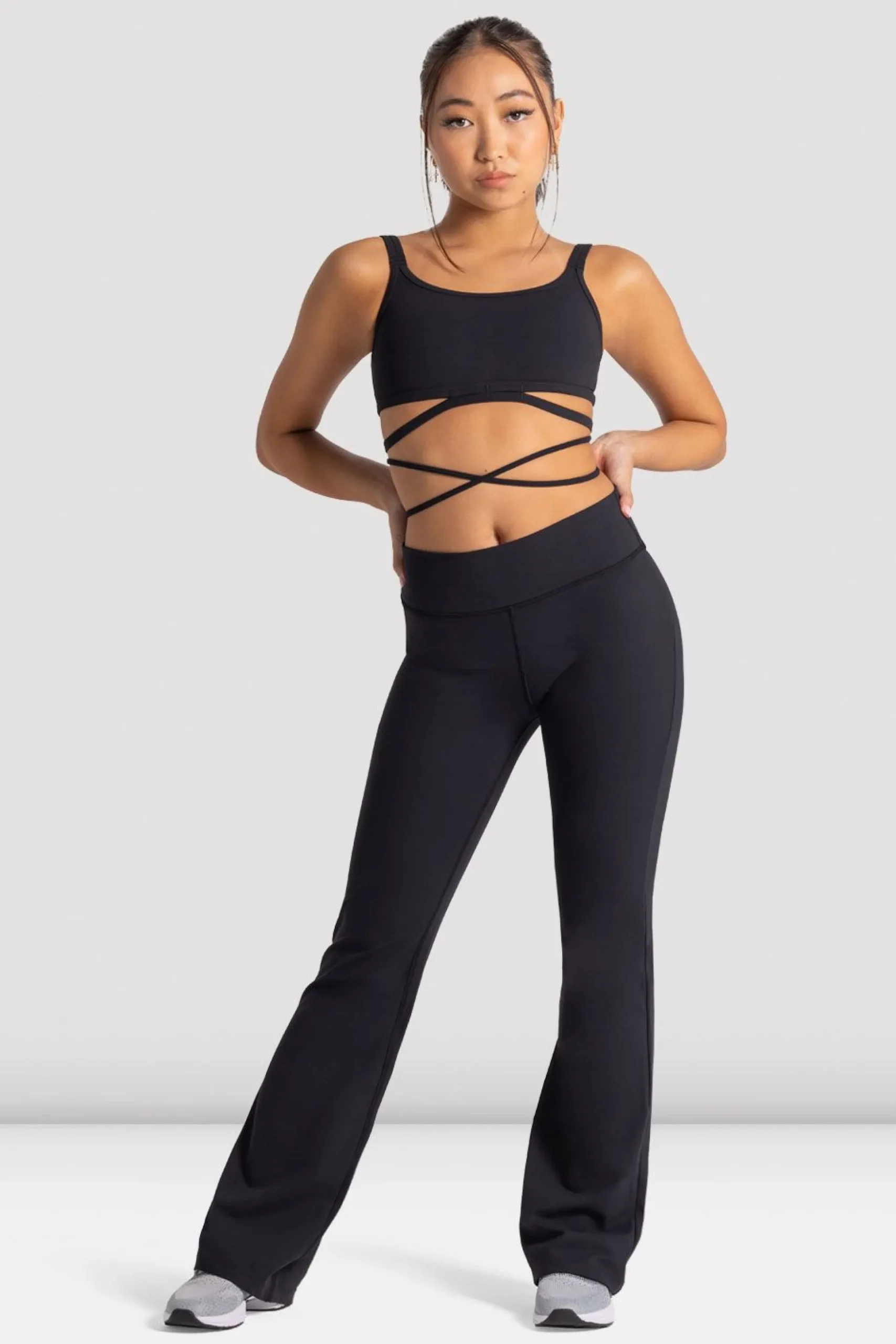 Bloch Crop Tops|Oberteile^Signature-Crop-Top für Mädchen mit Taillenschnürung black