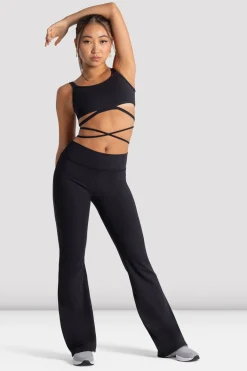 Bloch Crop Tops|Oberteile^Signature-Crop-Top für Mädchen mit Taillenschnürung black