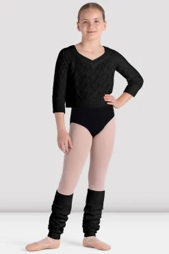 Bloch Oberteile|Aufwärmen^Soraya 3/4-Strickpullover für Mädchen black
