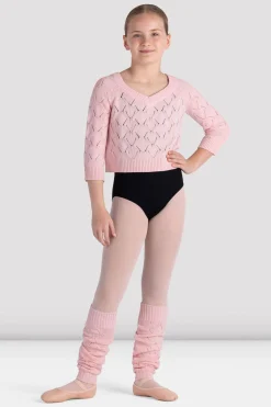 Bloch Oberteile|Aufwärmen^Soraya 3/4-Strickpullover für Mädchen candypink