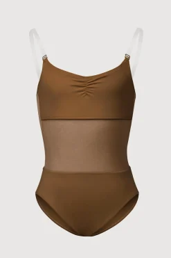 Bloch Unterwäsche^Sunna-Body mit Mesh-Einsatz für Mädchen cocoa