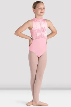 Bloch Trikots^Tanya Turnanzug mit Reißverschluss vorne für Mädchen candypink