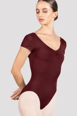 Bloch Grundlagen|Trikots^Turnanzug mit Flügelärmeln für Damen von Penny burgundy