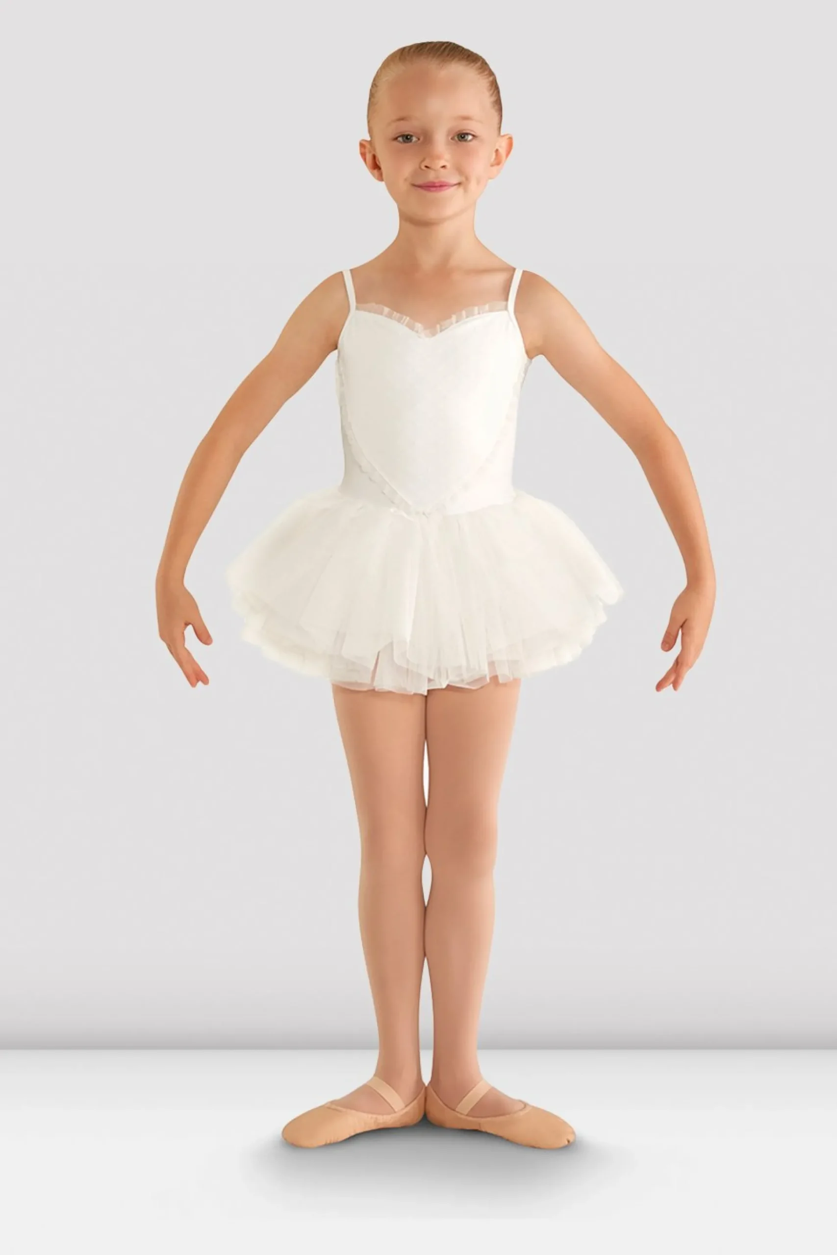 Bloch Kleider|Trikots^Tutu-Trikot für Mädchen mit Valentinstags-Motiv